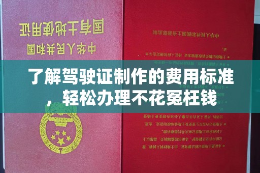 长洲了解驾驶证制作的费用标准，轻松办理不花冤枉钱